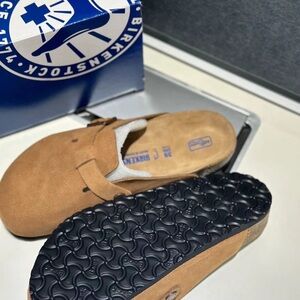 Birkenstock Men's Brown Suede Slip-Ons